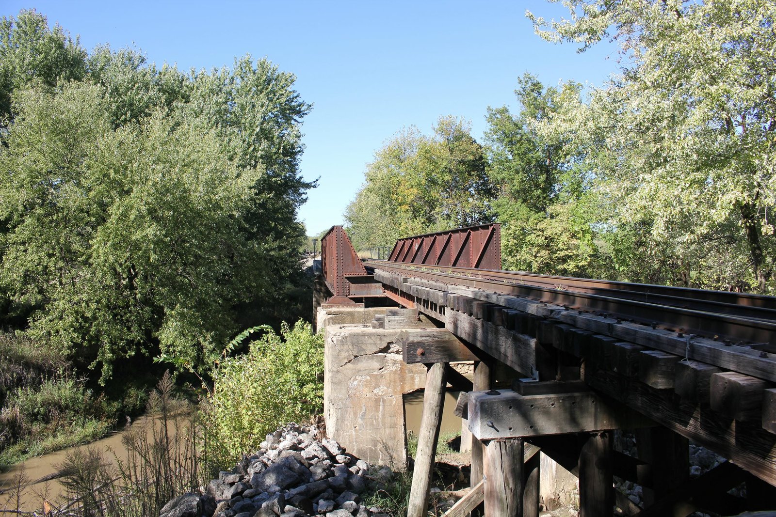 Looking west